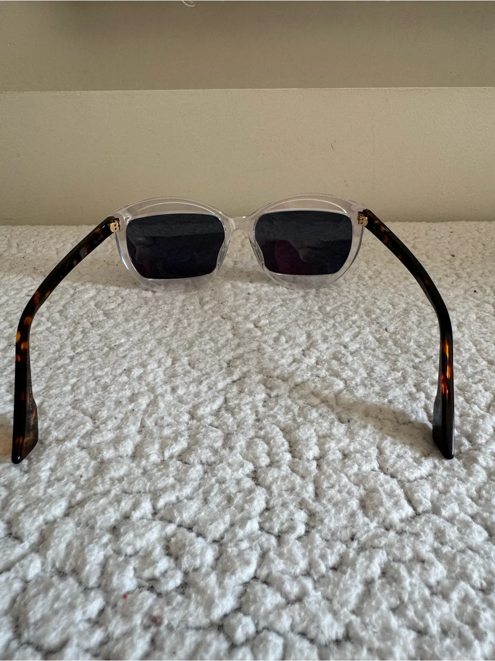 Dior Dior Mania 2 Havana Clear Plastic Blue Lense Suunglasses